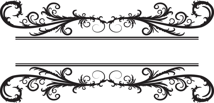 Floral frame isolated on white vector