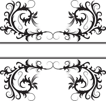 Floral frame isolated on white vector