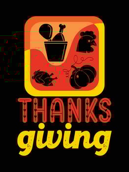 Thanksgiving typography t-shirt design or Happy thanksgiving vector poster design