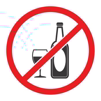 vector illustration of the icon no alcohol, or syrup