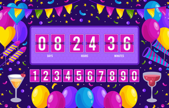 New Year's Countdown Template vector