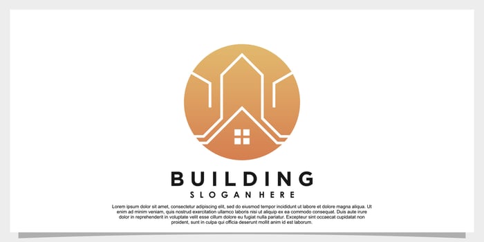 real estate, building logo design with creative concept vector