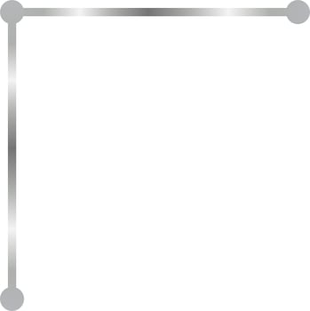 Silver Corner Border Vector Illustration