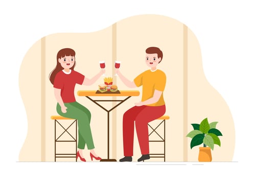 French Cuisine Restaurant with Various Traditional or National Food Dish of France on Flat Style Cartoon Hand Drawn Templates Illustration vector