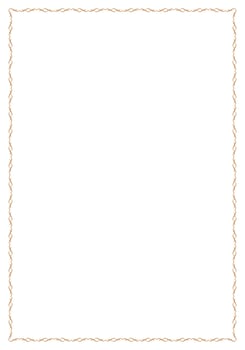 Elegant, thin, golden frame for letterheads or A4 documents. vector