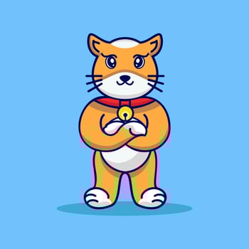 Cute cat Cartoon Vector Icon Illustration