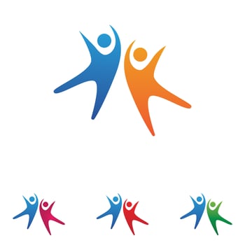 People team Community group logo, network and social icon vector
