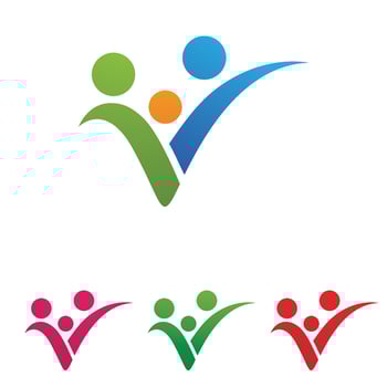 People team Community group logo, network and social icon vector