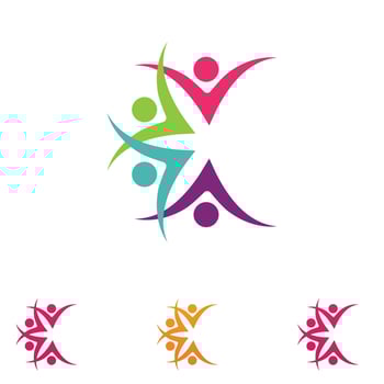 People team Community group logo, network and social icon vector
