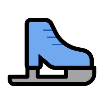 ice hockey shoes icon vector