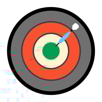 Dart board icon vector