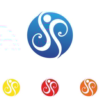 Human character logo sign vector