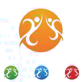 Human character logo sign vector