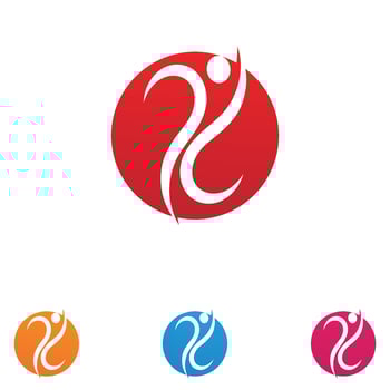 Human character logo sign vector