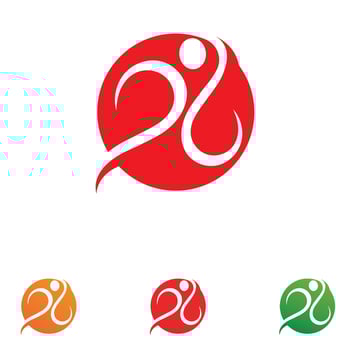 Human character logo sign vector