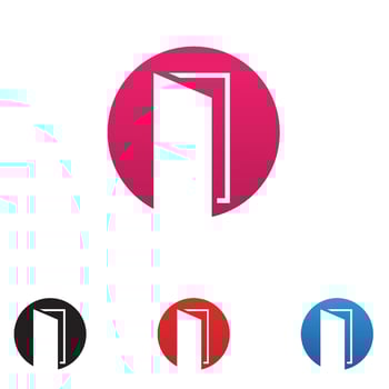 Door logo and symbol vector
