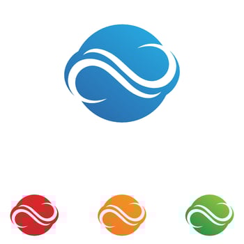 Wave water beach logo vector
