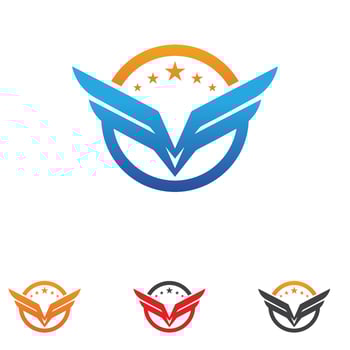 Wing falcon bird  Logo Template vector