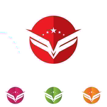Wing falcon bird  Logo Template vector