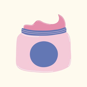Skincare product with hand drawn style vector
