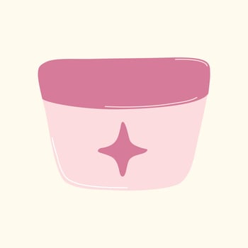 Skincare product with hand drawn style vector