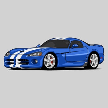 Perspective view car vector illustration for conceptual design