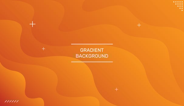 Orange fluid background with dynamic color. Creative illustration for poster, brochure, landing, page, cover, ad, promotion. Eps10 vector