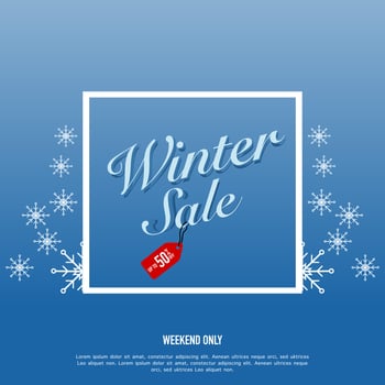 Winter sale banner template design, vector illustration design for advertisements, banners, flyers and flyers