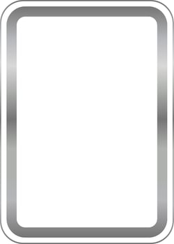 Silver Rectangle Border Frame Vector Illustration