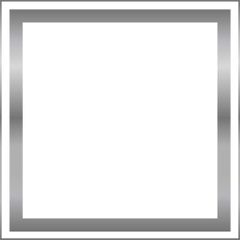Silver Rectangle Border Frame Vector Illustration