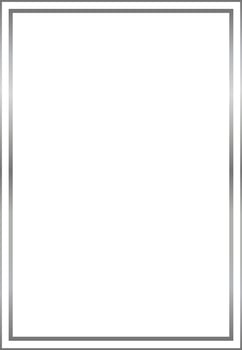 Silver Rectangle Border Frame Vector Illustration