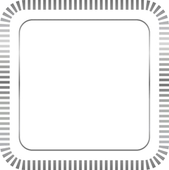 Silver Rectangle Border Frame Vector Illustration