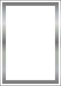Silver Rectangle Border Frame Vector Illustration