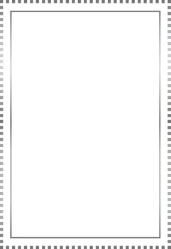 Silver Rectangle Border Frame Vector Illustration