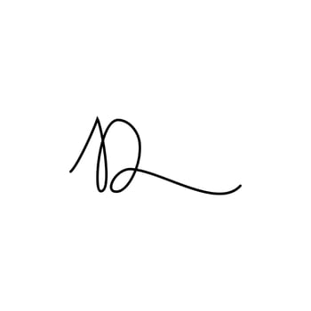 line art letter d logo design vector