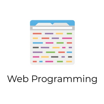 Trendy Web Programming vector