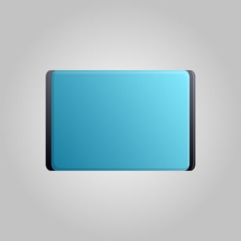 Digital modern touchscreen tablet on a white background. Vector illustration