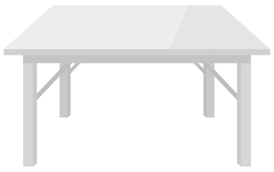Blank white plastic table png