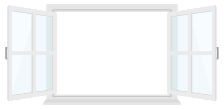Open white window png