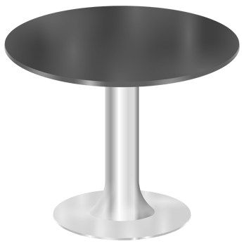 3D illustration of blank metal round table png