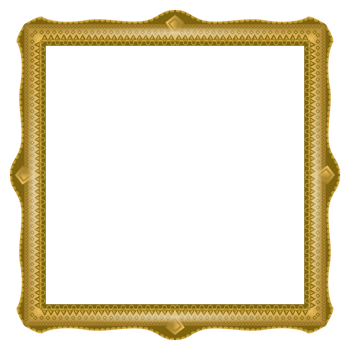 Blank vintage gold picture frame png