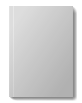 Blank book cover over png