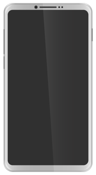 3D illustration of white smartphone png