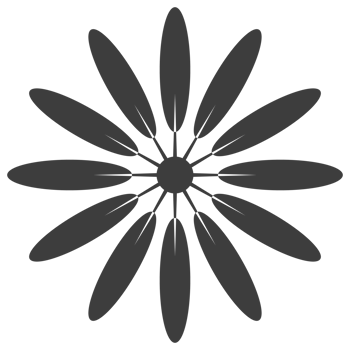 black flower icon png