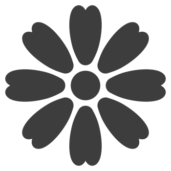 black flower icon png