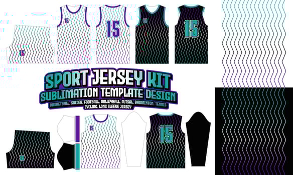 Stripe Jersey Apparel Sport Wear Sublimation pattern Design 197 for Soccer Football E-sport Basketball volleyball Badminton Futsal t-shirt vector
