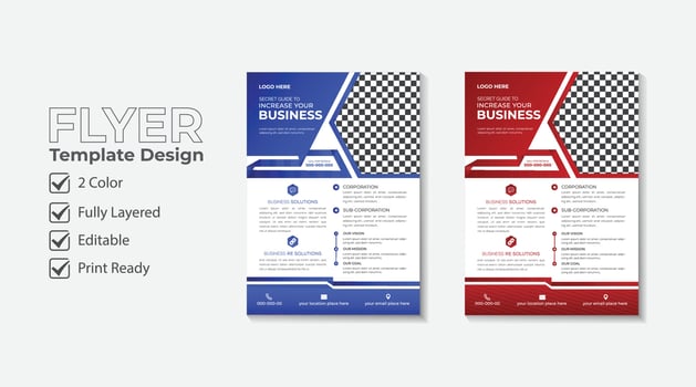 modern corporate business flyer template design vector