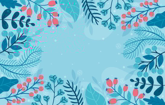 Winter Nature Floral Background vector