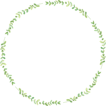 watercolor green eucalyptus leaves circle wreath frame png
