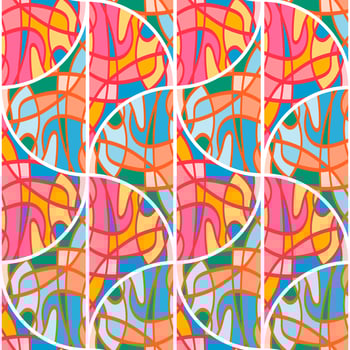 Seamless pattern in the form of a mosaic in retro style. Decorative abstract vintage ornament. vector